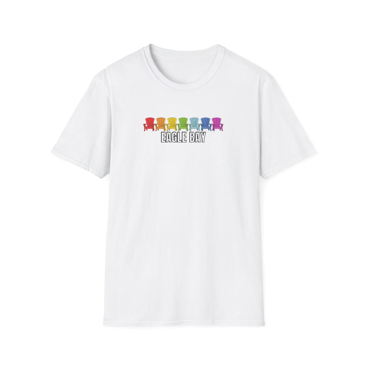Eagle Bay Unisex T-Shirt - Rainbow Chairs