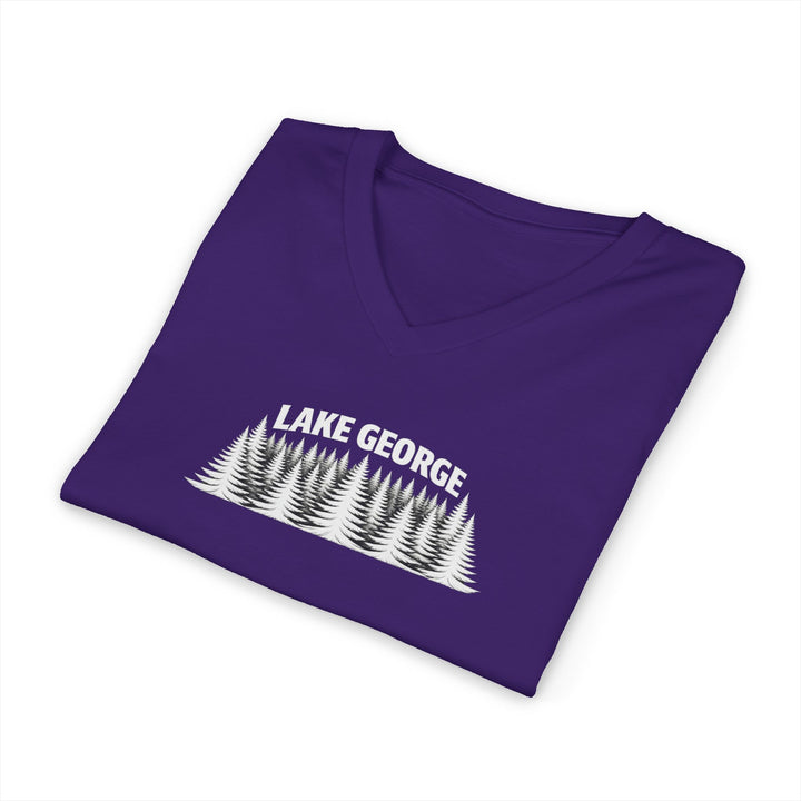 Lake George Unisex V-Neck - Trees