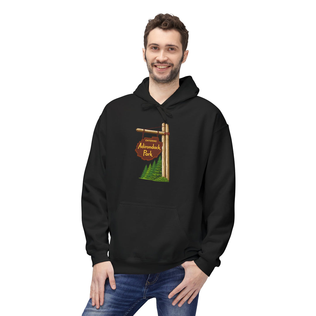 Entering Adirondack Park Sign Hoodie