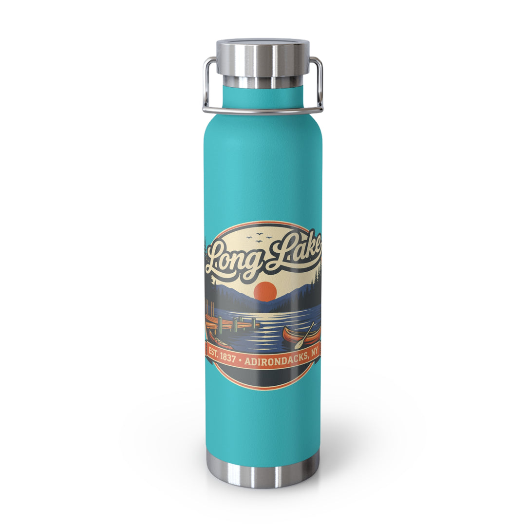 Long Lake Retro Sunset Stainless Water Bottle – 22oz Vacuum Insulated