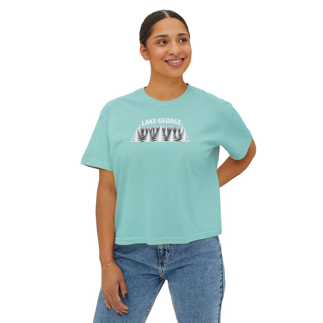 Lake George Trees Ladies Boxy Tee