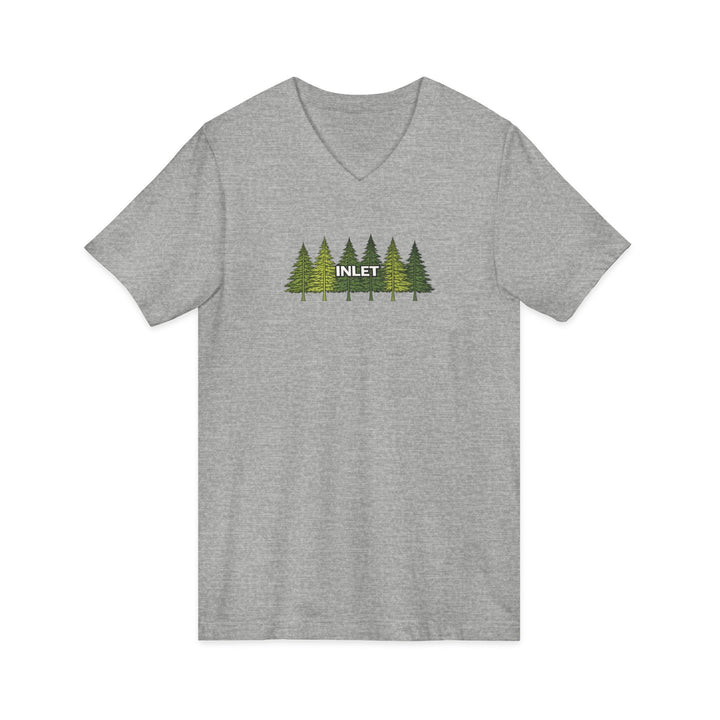 Inlet Unisex V-Neck T-Shirt - Pine Tree