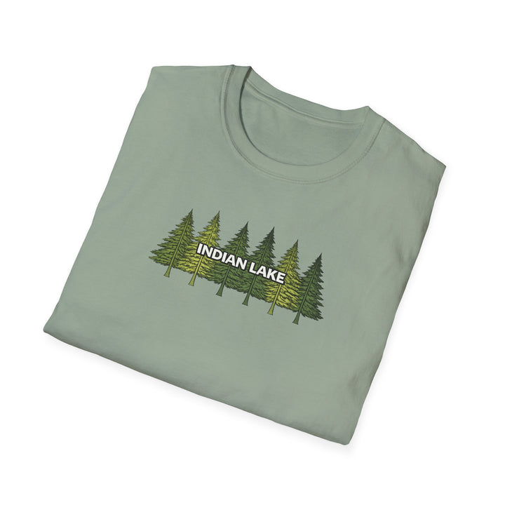 Indian Lake Unisex T-Shirt - Pine Trees