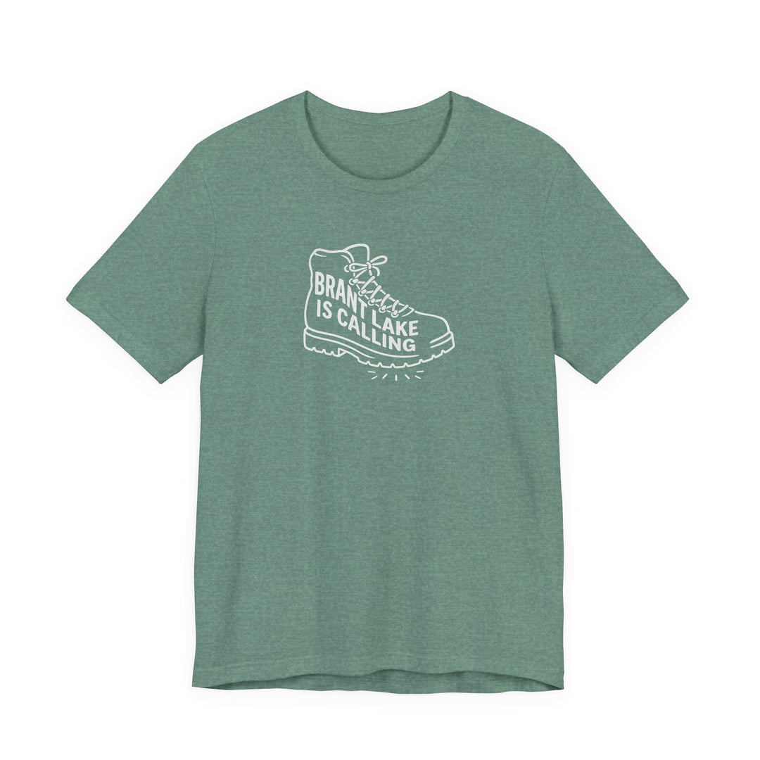 Brant Lake is Calling Hiking Boot Tee