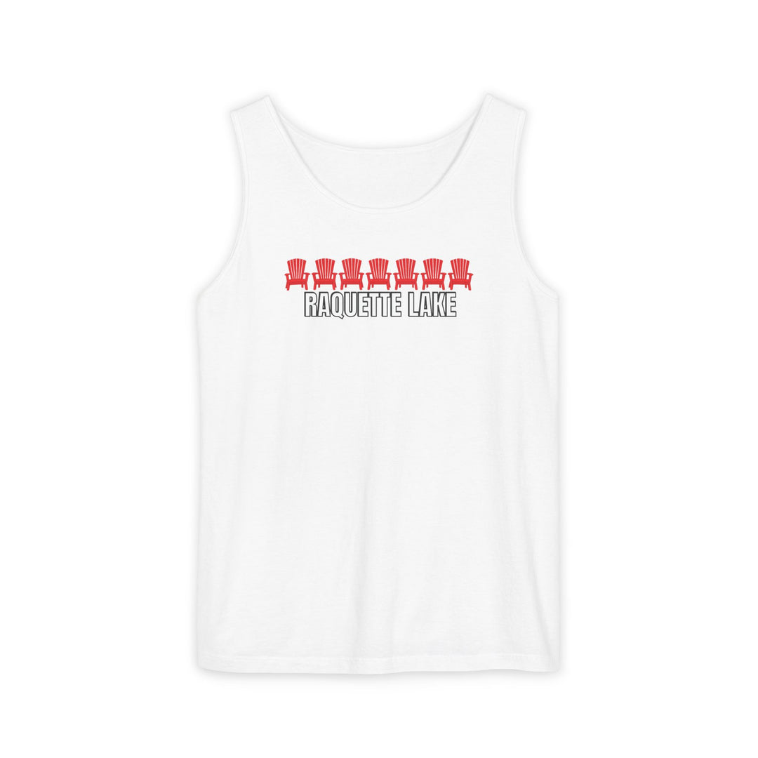 Raquette Lake Unisex Tank - Red Chairs