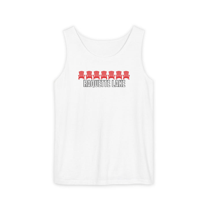 Raquette Lake Unisex Tank - Red Chairs