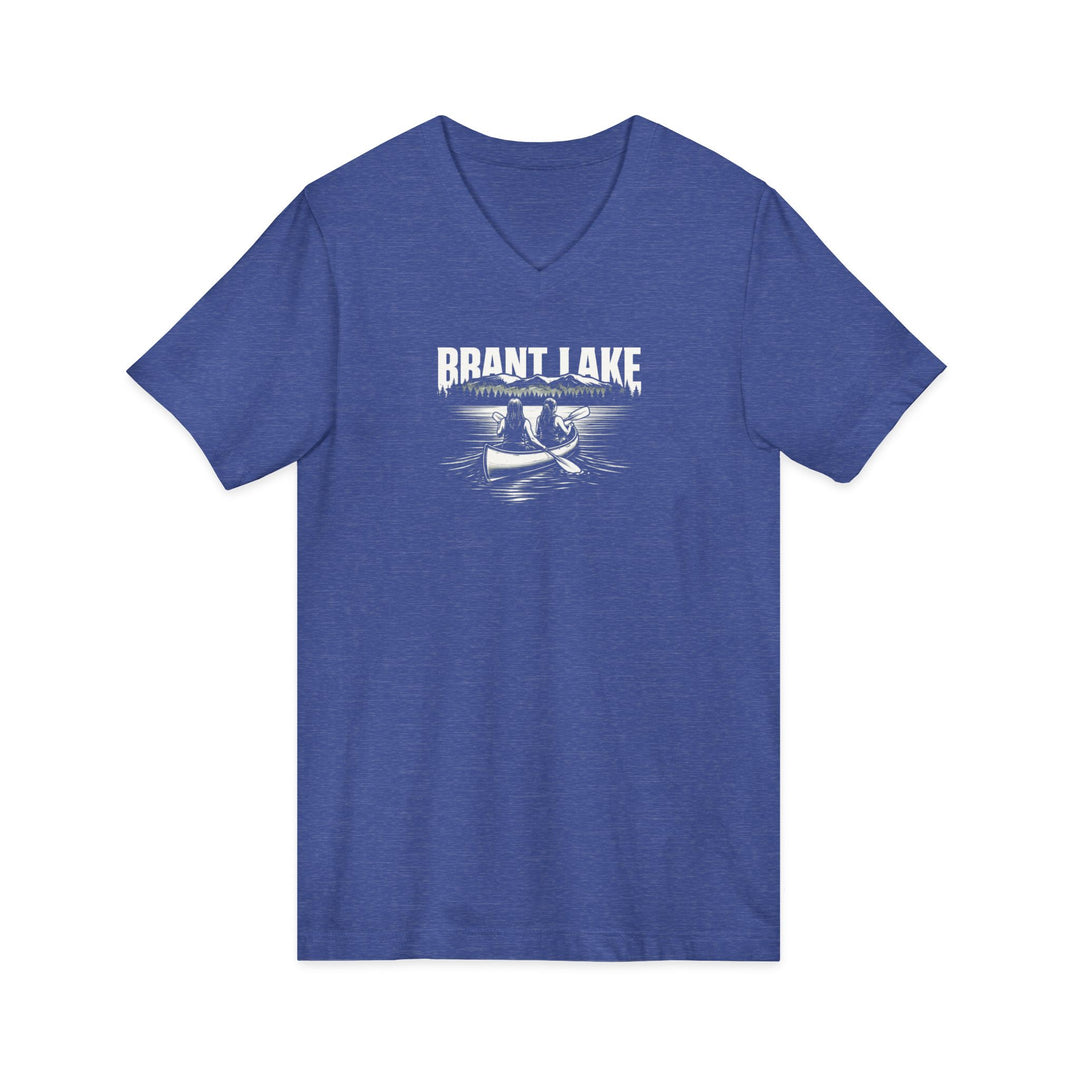 Brant Lake Unisex V-Neck Tee - Canoe
