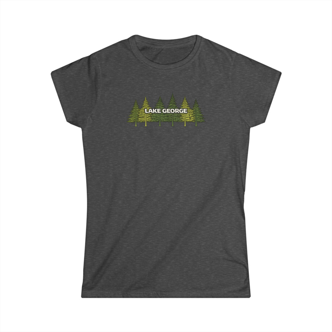 Lake George Ladies T-Shirt - Green Trees
