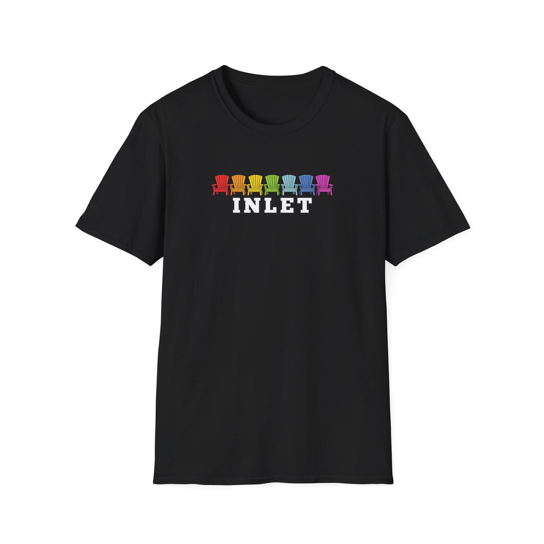 Inlet Unisex T-Shirt - Rainbow Chairs