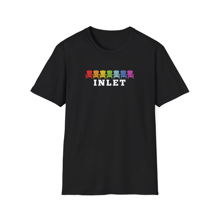 Inlet Unisex T-Shirt - Rainbow Chairs