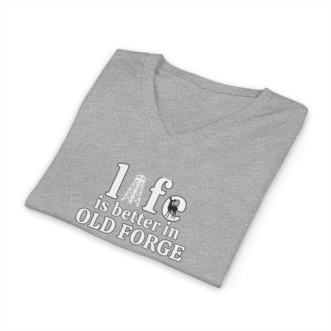Life is Better in Old Forge Unisex V-Neck T-Shirt