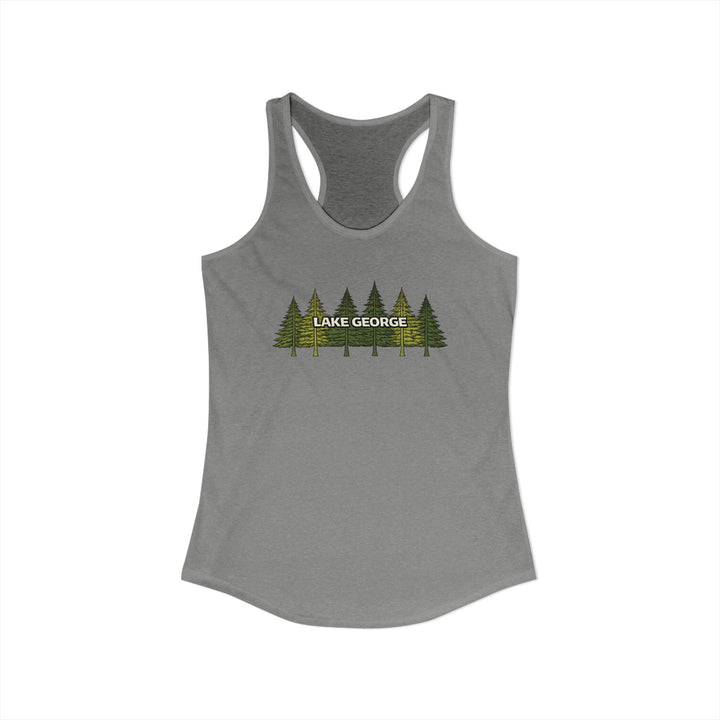 Lake George Green Trees Racerback Tank