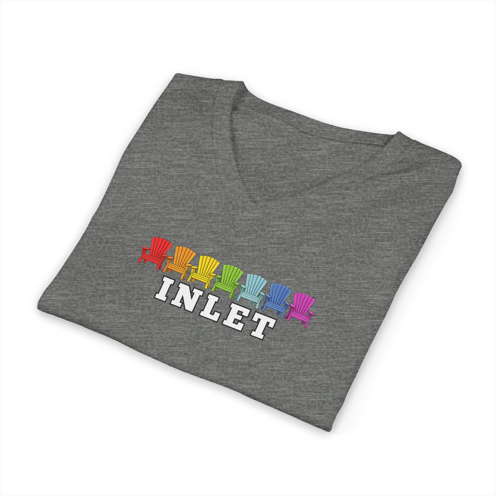 Inlet Unisex V-Neck T-Shirt - Rainbow Chairs