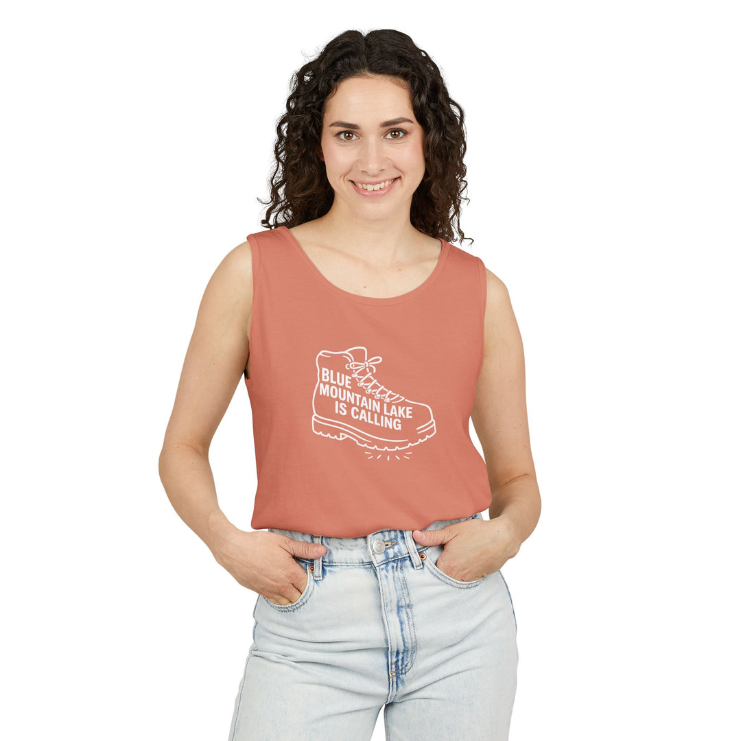 Blue Mountain Lake is Calling Unisex Tank