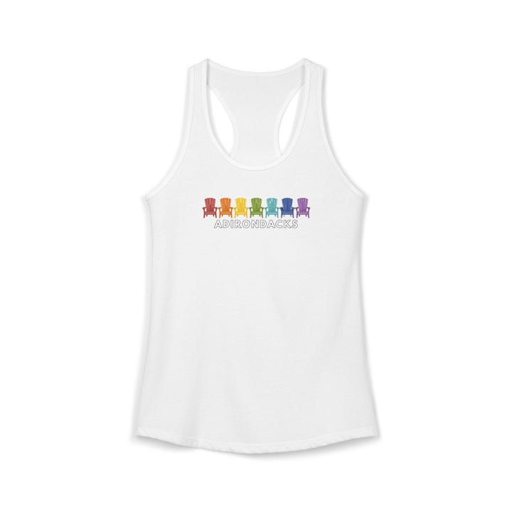 Adirondacks Rainbow Chairs Racerback Tank