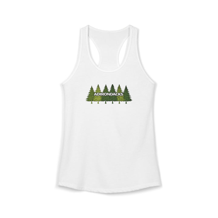 Adirondack Pine Trees Ladies Racerback