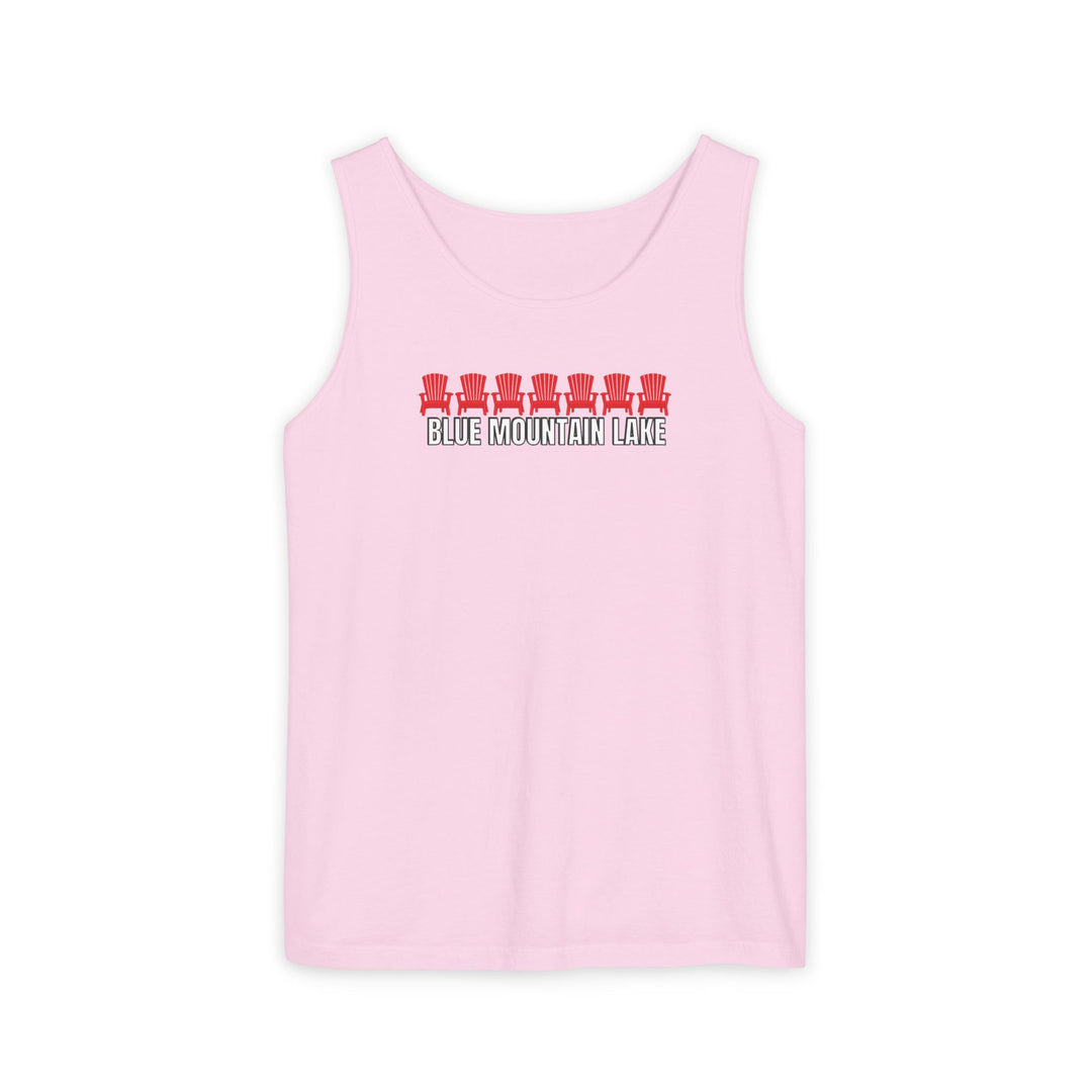 Blue Mountain Lake ADK Chairs Unisex Tank