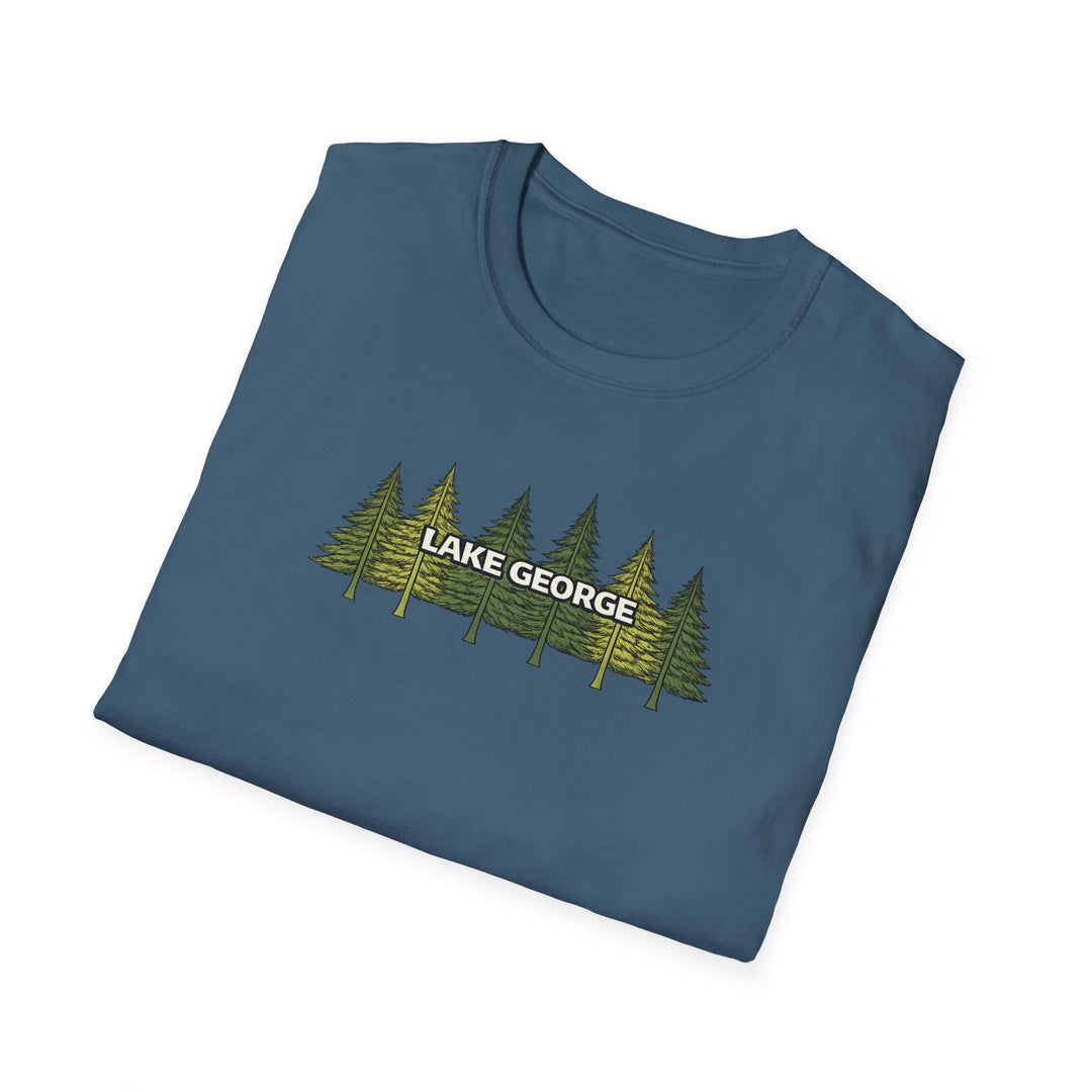 Lake George Unisex T-Shirt - Green Trees