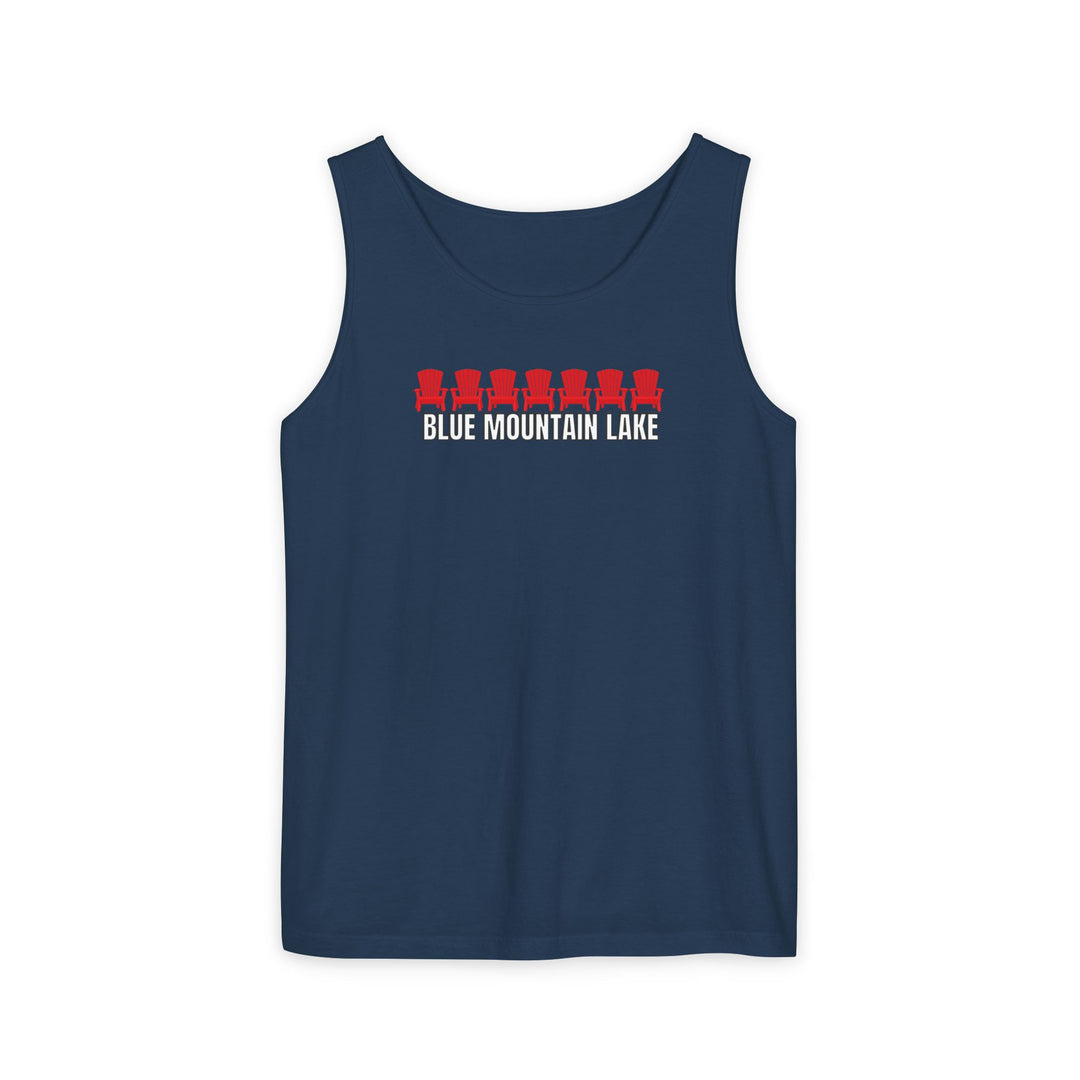 Blue Mountain Lake ADK Chairs Unisex Tank