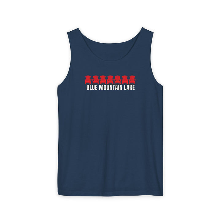 Blue Mountain Lake ADK Chairs Unisex Tank