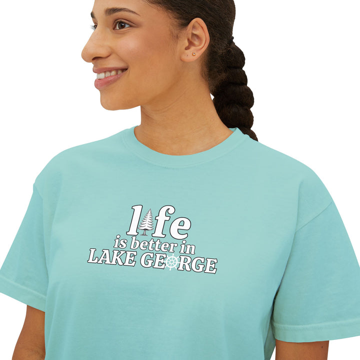 Life is Better in Lake George Ladies Boxy Tee