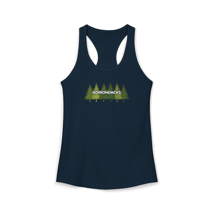 Adirondack Pine Trees Ladies Racerback