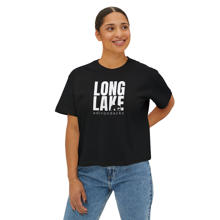 Long Lake Adirondacks Ladies Boxy Tee