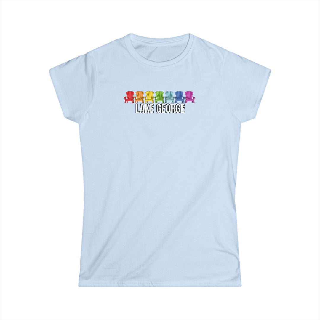 Lake George Rainbow Chairs Ladies T-Shirt
