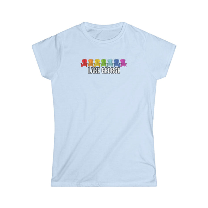 Lake George Rainbow Chairs Ladies T-Shirt
