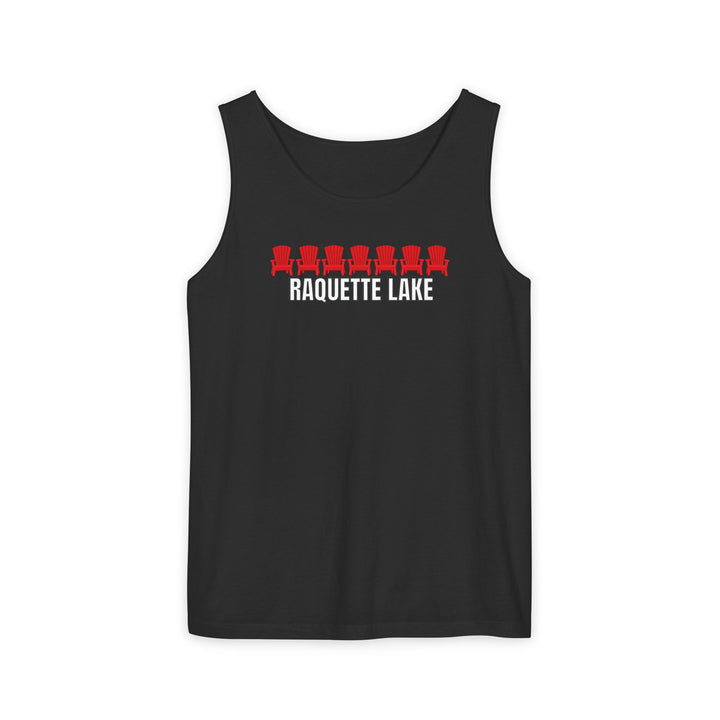 Raquette Lake Unisex Tank - Red Chairs