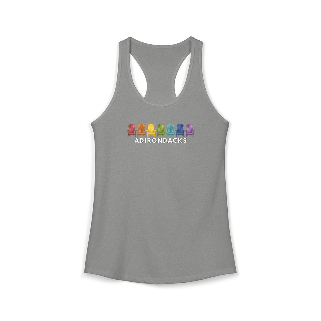 Adirondacks Rainbow Chairs Racerback Tank