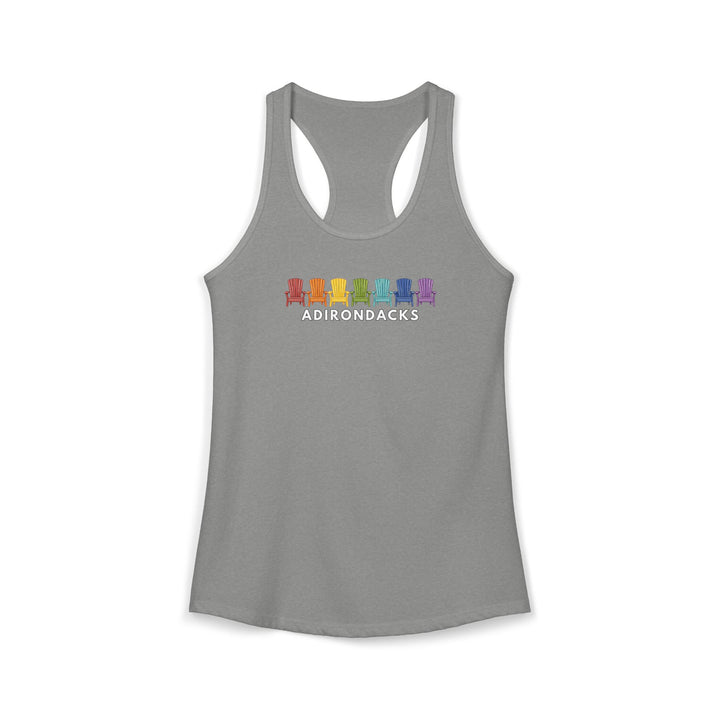 Adirondacks Rainbow Chairs Racerback Tank