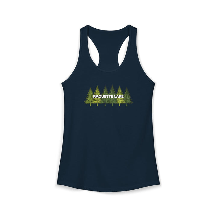 Raquette Tree Ladies Racerback - Pine Trees