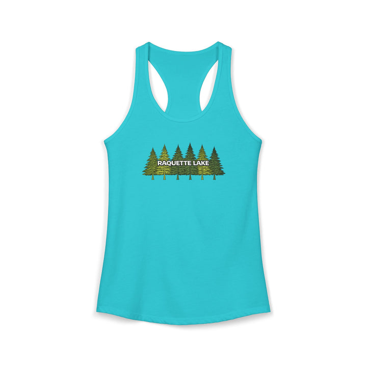 Raquette Tree Ladies Racerback - Pine Trees