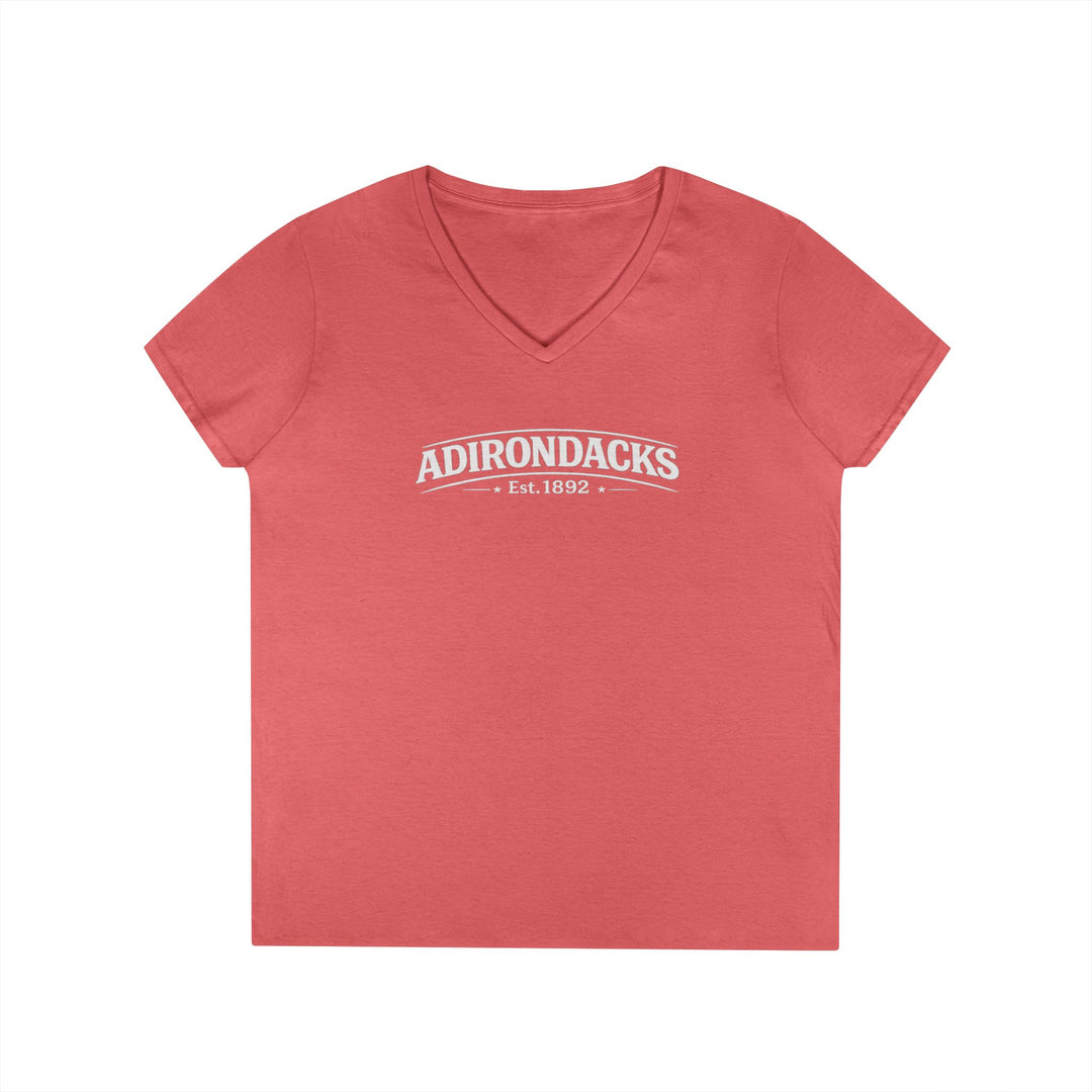 Adirondacks, My Happy Place Ladies V-Neck T-Shirt