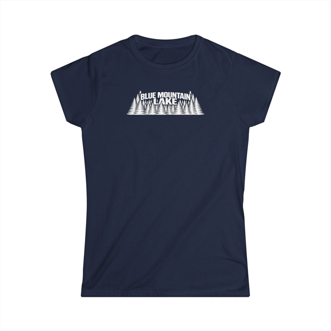 Blue Mountain Lake Trees Ladies Tee