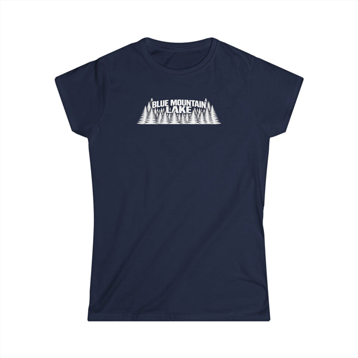 Blue Mountain Lake Trees Ladies Tee