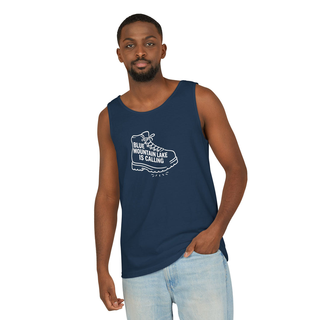 Blue Mountain Lake is Calling Unisex Tank