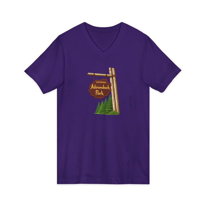 Entering Adirondack Park Sign Unisex V-Neck