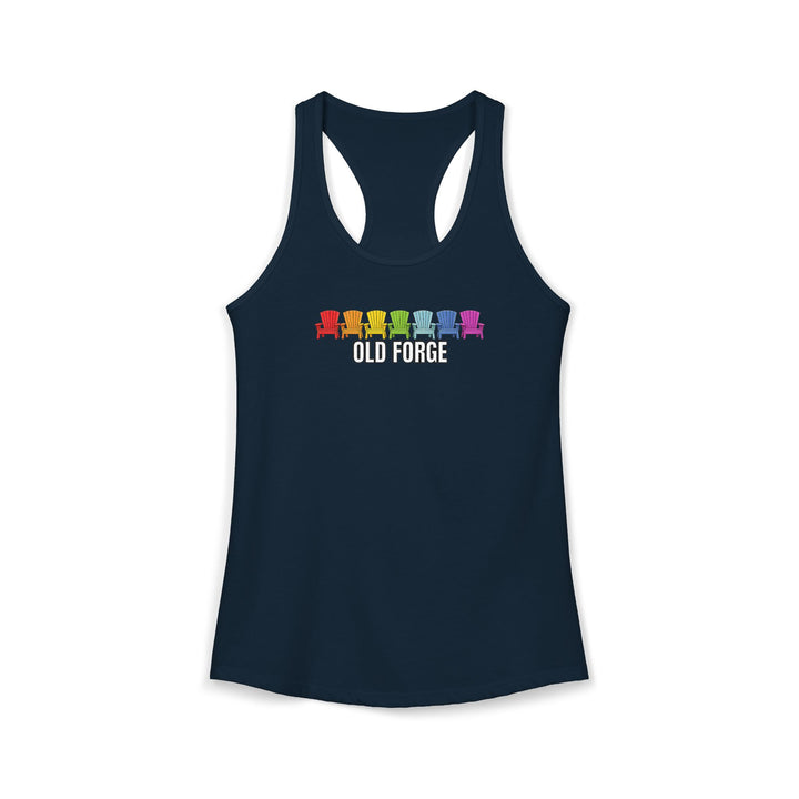 Old Forge Rainbow Chairs Ladies Racerback
