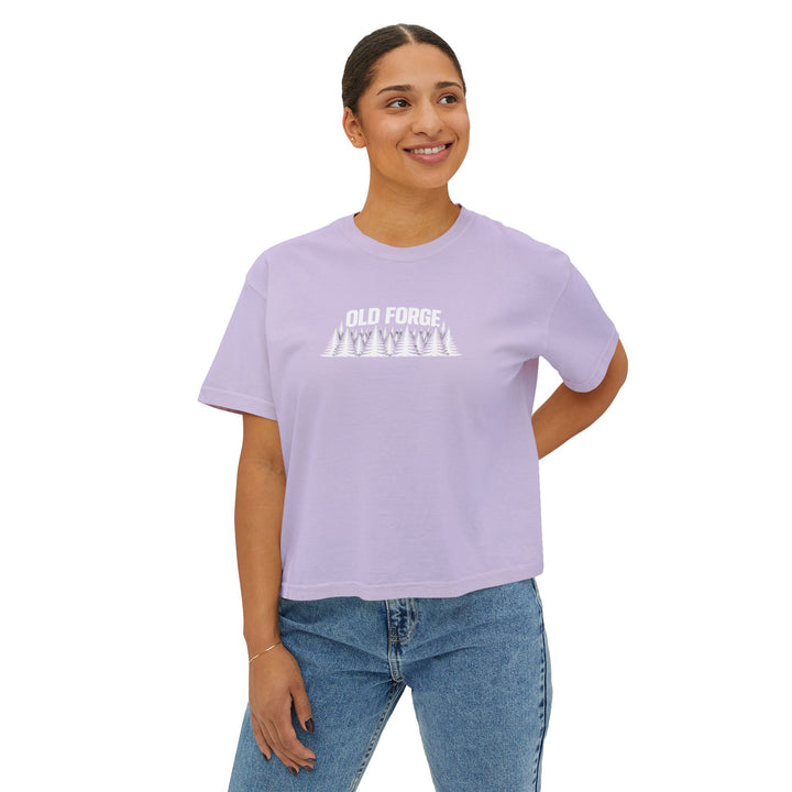 Old Forge Trees Ladies Boxy Tee
