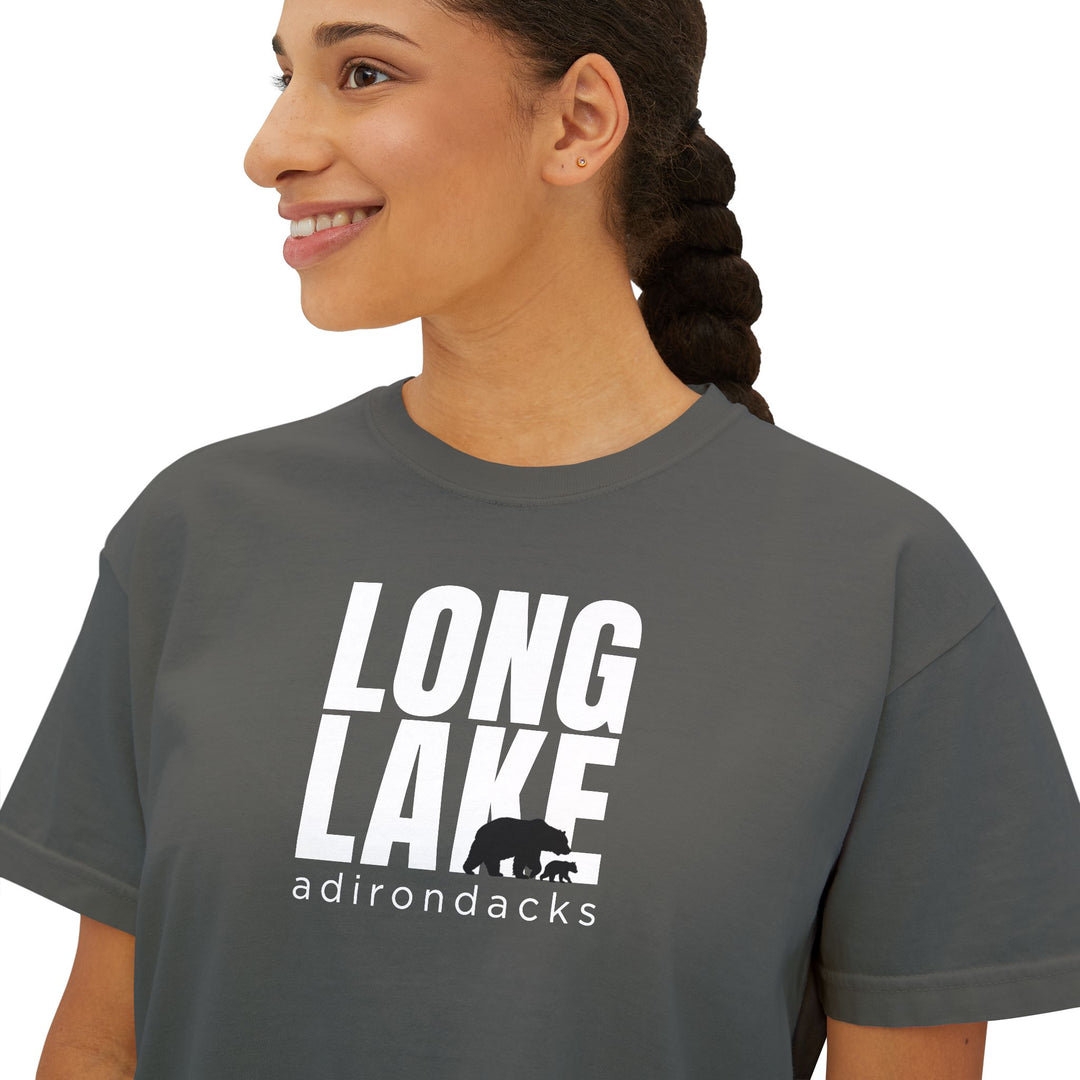 Long Lake Adirondacks Ladies Boxy Tee