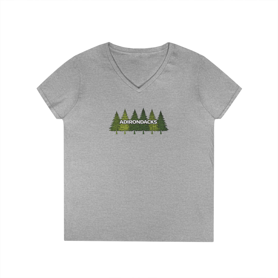 Adirondack Pine Tree Ladies V-Neck