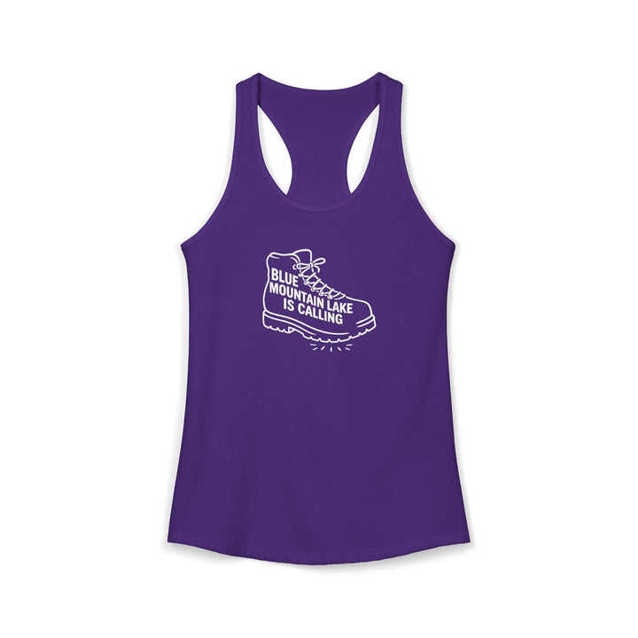 Blue Mountain Lake is Calling Ladies Racerback
