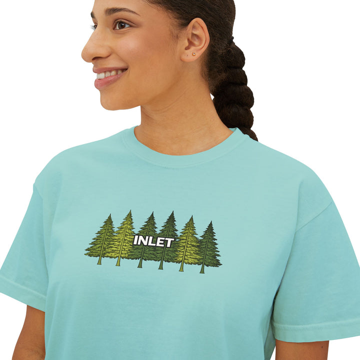 Inlet Ladies Boxy Tee - Pine Trees