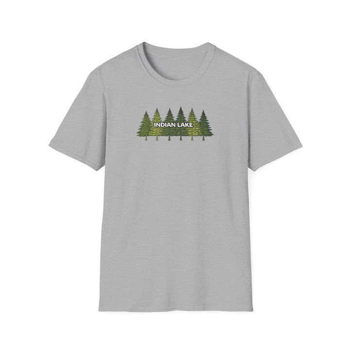 Indian Lake Unisex T-Shirt - Pine Trees
