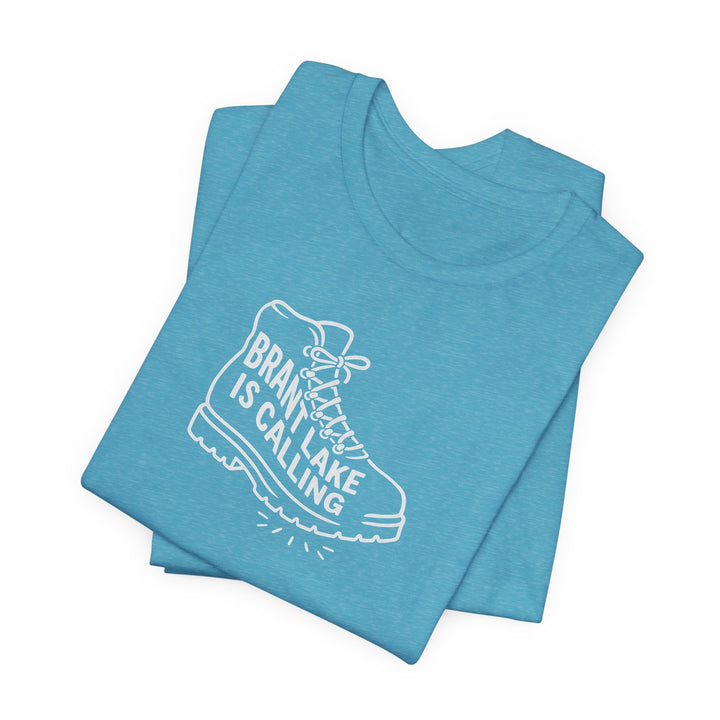 Brant Lake is Calling Hiking Boot Tee