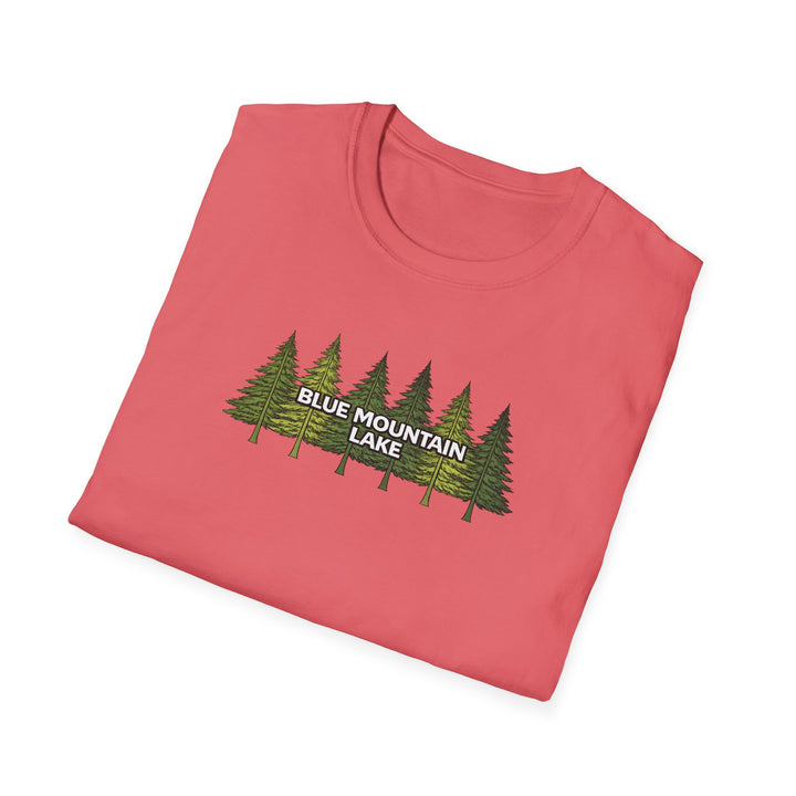 Blue Mountain Lake  Pine Trees Unisex T-Shirt
