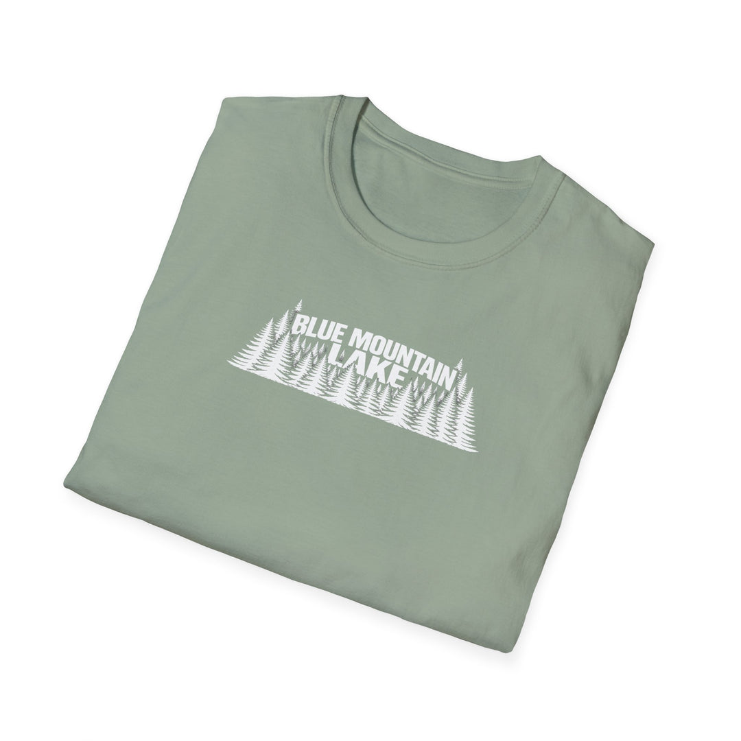 Blue Mountain Lake Trees Unisex T-Shirt
