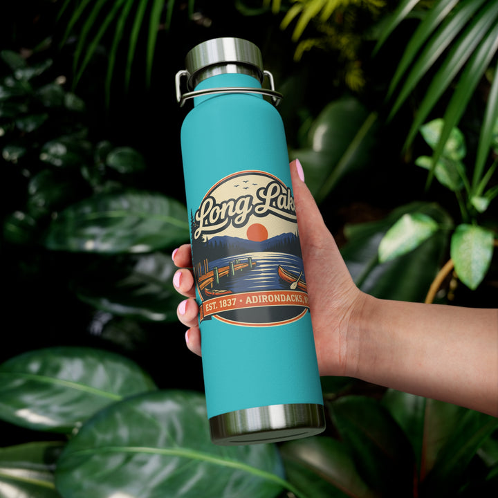 Long Lake Retro Sunset Stainless Water Bottle – 22oz Vacuum Insulated